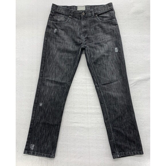 Colours Alexander Julian Denim Jeans Men's 36X32 Black Wash Factory Distressed - Picture 1 of 16